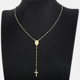 Stainless Steel Beaded Cross Necklace - Flyclothing LLC