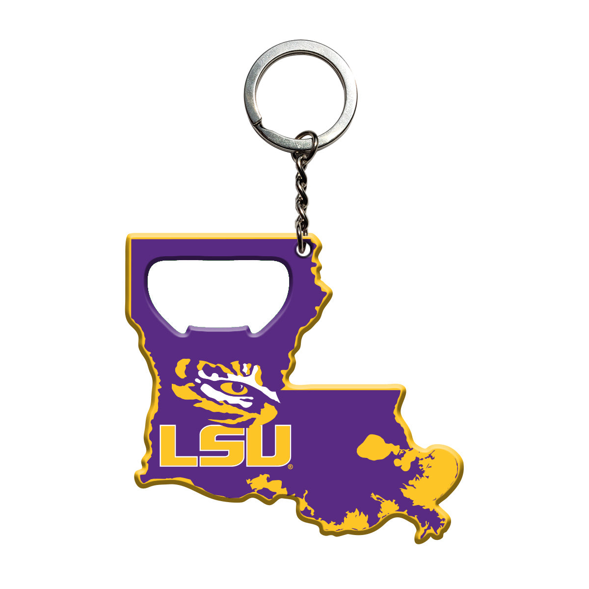 LSU Tigers Keychain Bottle Opener