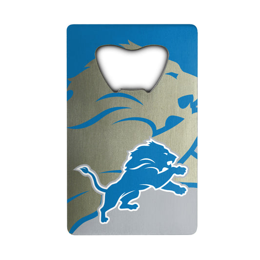 Detroit Lions Credit Card Style Bottle Opener - 2” x 3.25