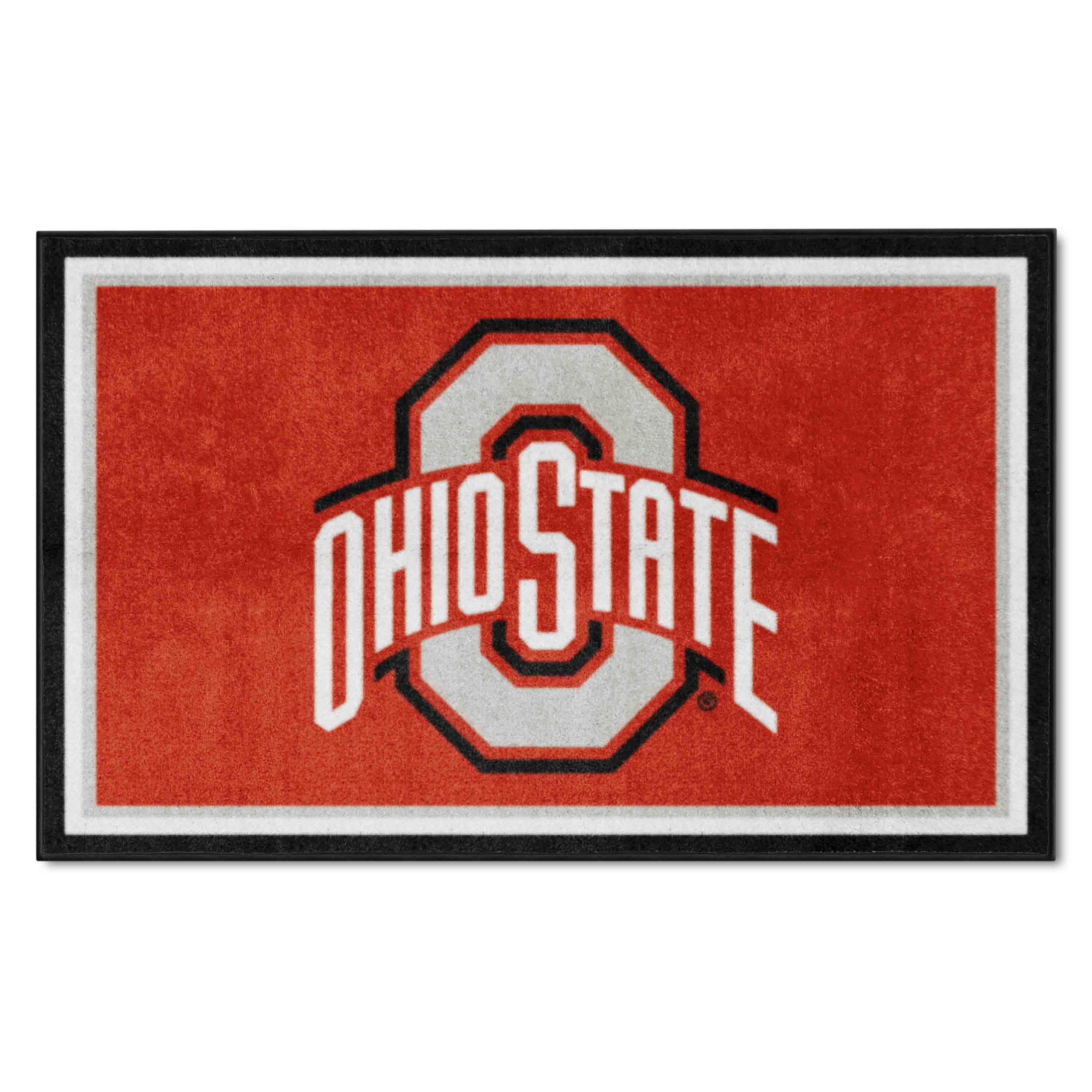 Ohio State Buckeyes 4ft. x 6ft. Plush Area Rug