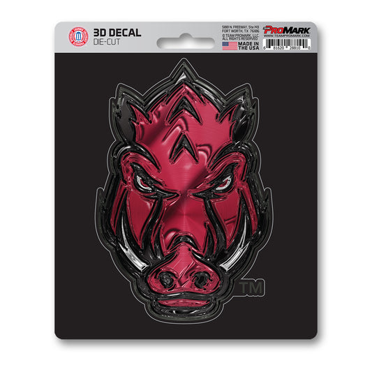 Arkansas Razorbacks 3D Decal Sticker