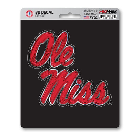 Ole Miss Rebels 3D Decal Sticker - Ole Miss