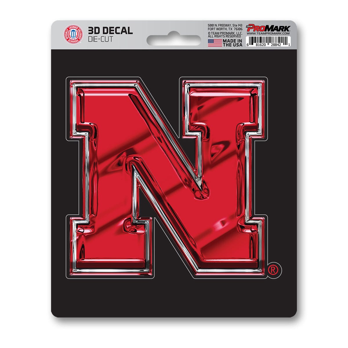 Nebraska Cornhuskers 3D Decal Sticker