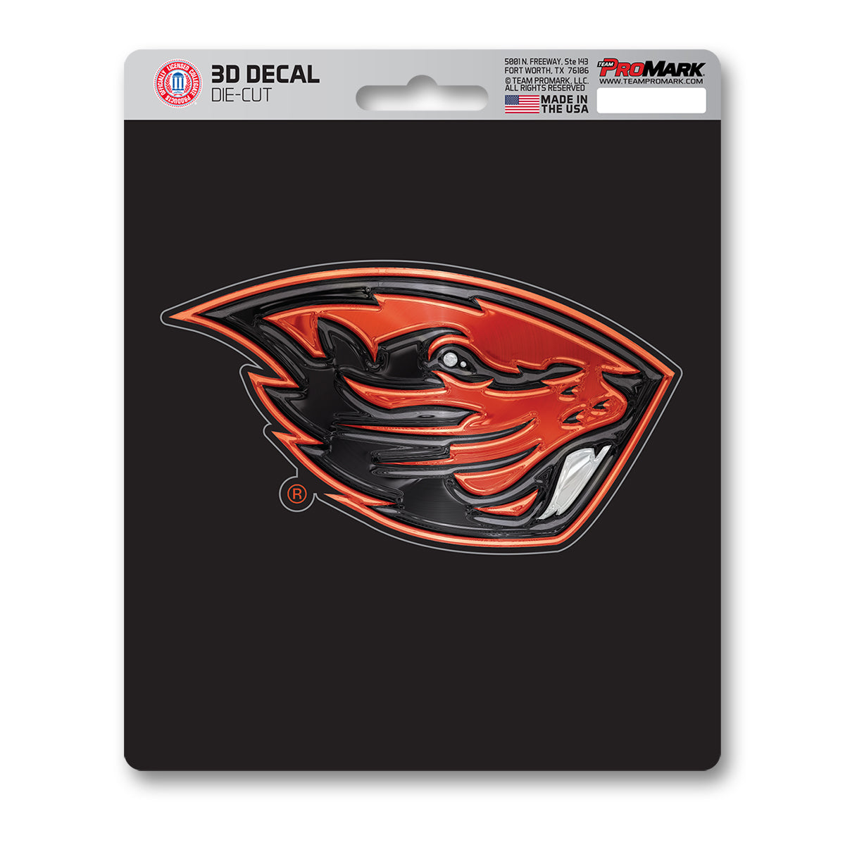 Oregon State Beavers 3D Decal Sticker