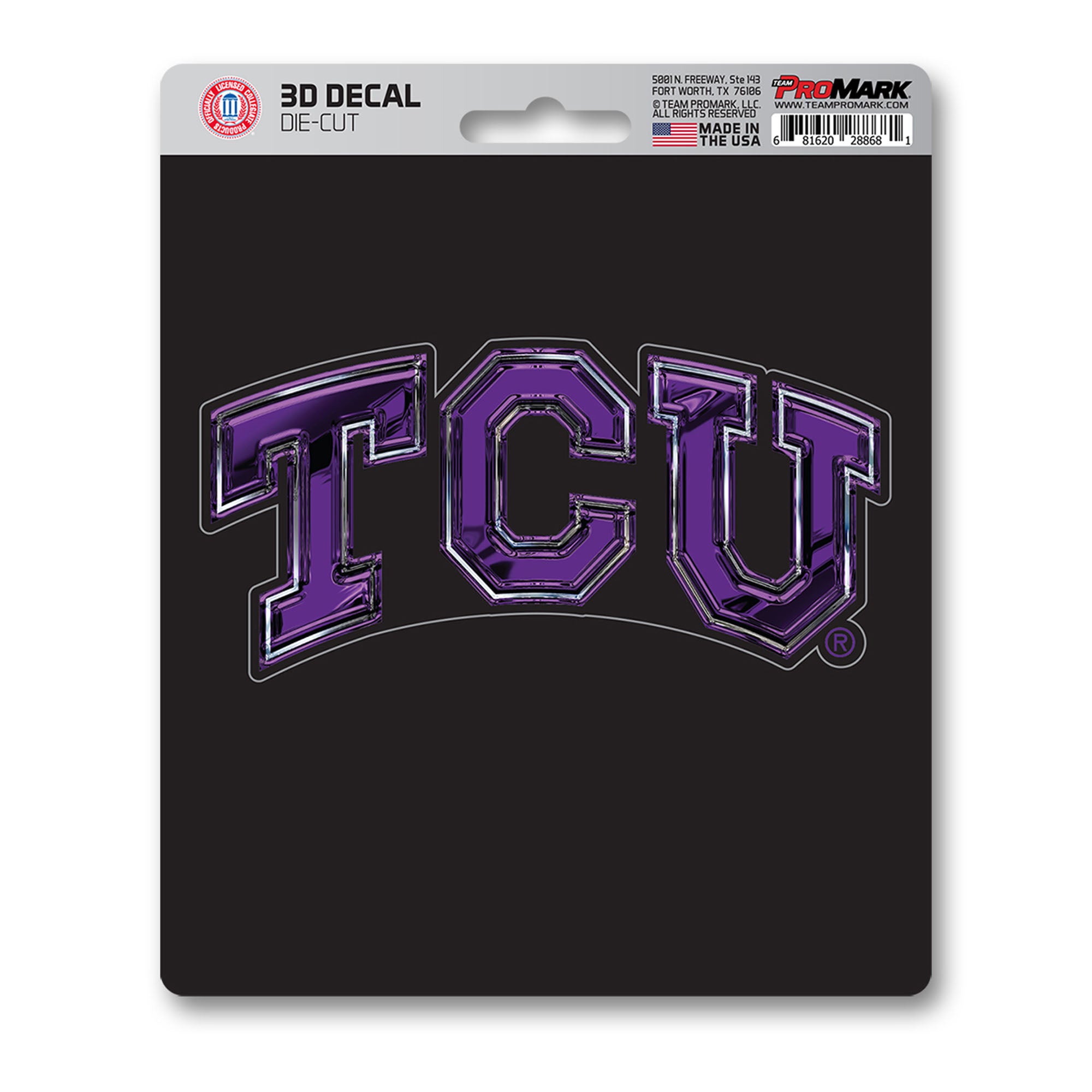 TCU Horned Frogs 3D Decal Sticker