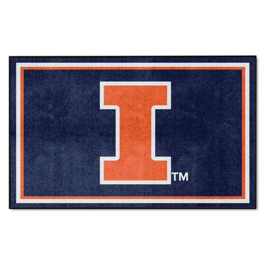 Illinois Illini 4ft. x 6ft. Plush Area Rug