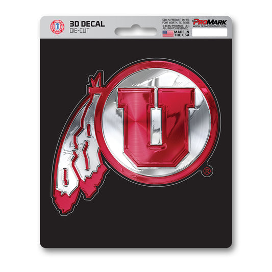 Utah Utes 3D Decal Sticker