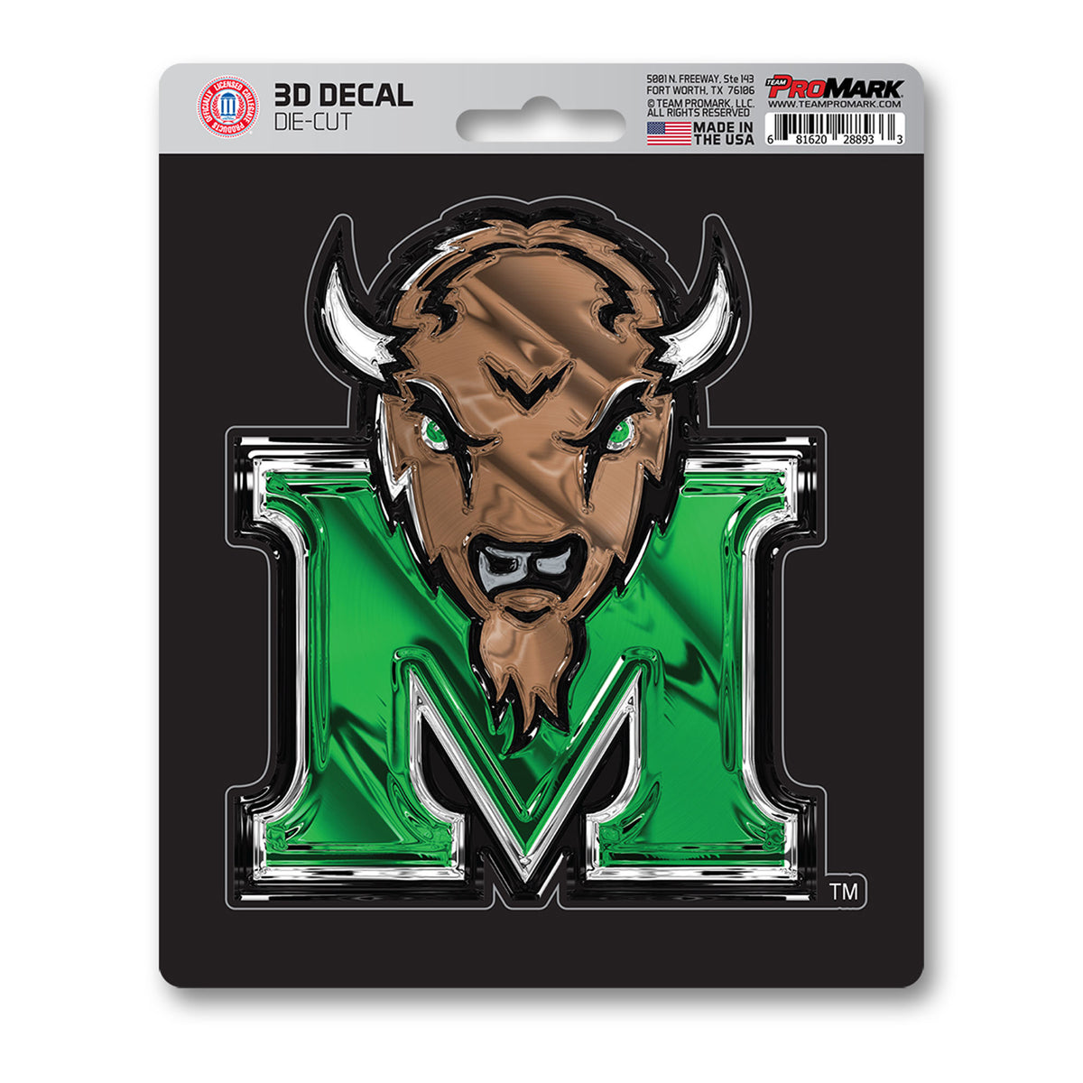 Marshall Thundering Herd 3D Decal Sticker