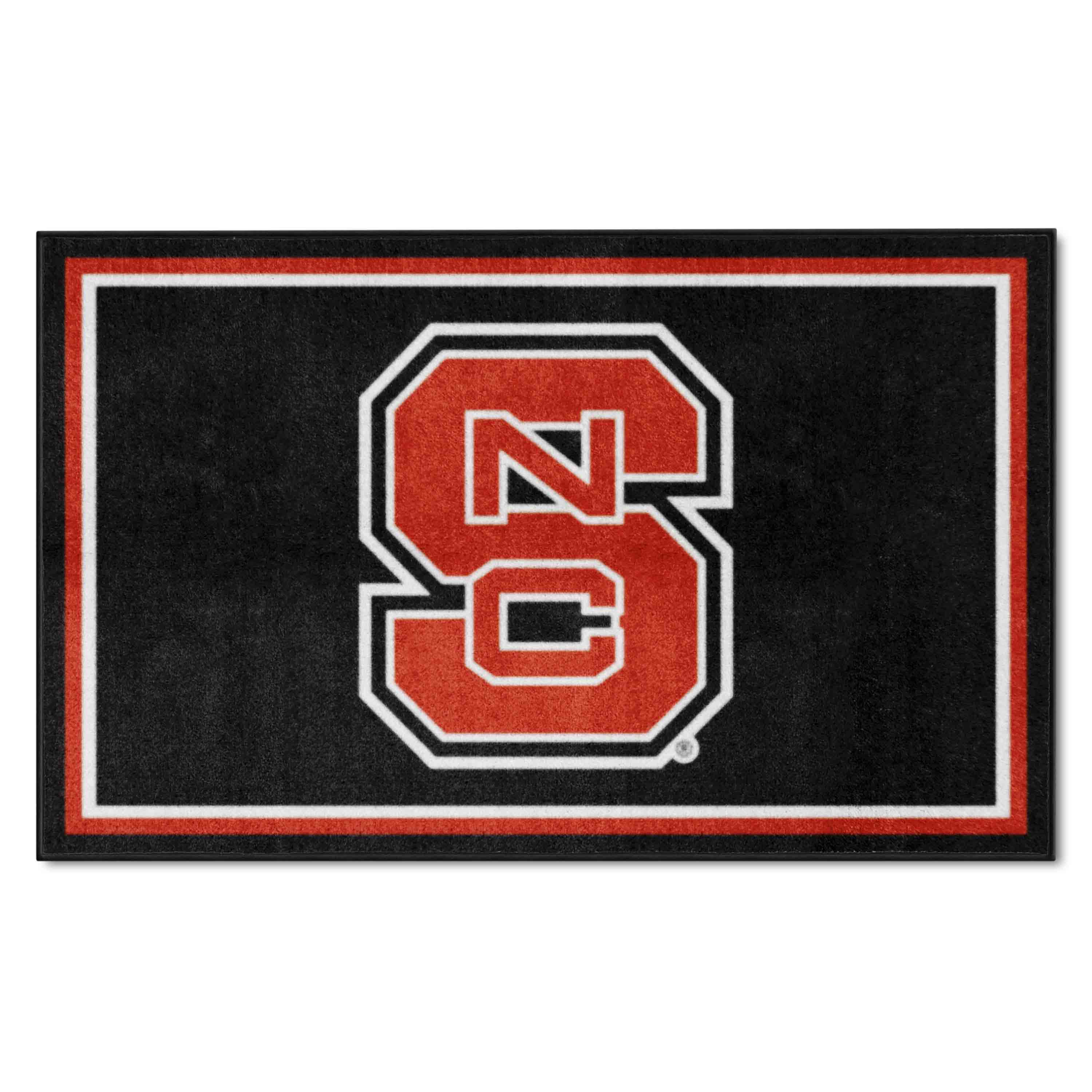 NC State Wolfpack 4ft. x 6ft. Plush Area Rug, NSC Logo - NC State