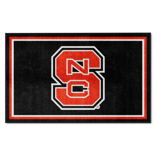 NC State Wolfpack 4ft. x 6ft. Plush Area Rug, NSC Logo - NC State