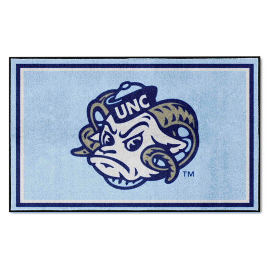 North Carolina Tar Heels 4ft. x 6ft. Plush Area Rug, Ram - North Carolina