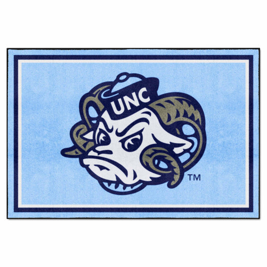 North Carolina Tar Heels 5ft. x 8 ft. Plush Area Rug, Ram - North Carolina