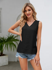 V-Neck Wide Strap Tank - Flyclothing LLC