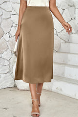 High Waist Midi Skirt Trendsi