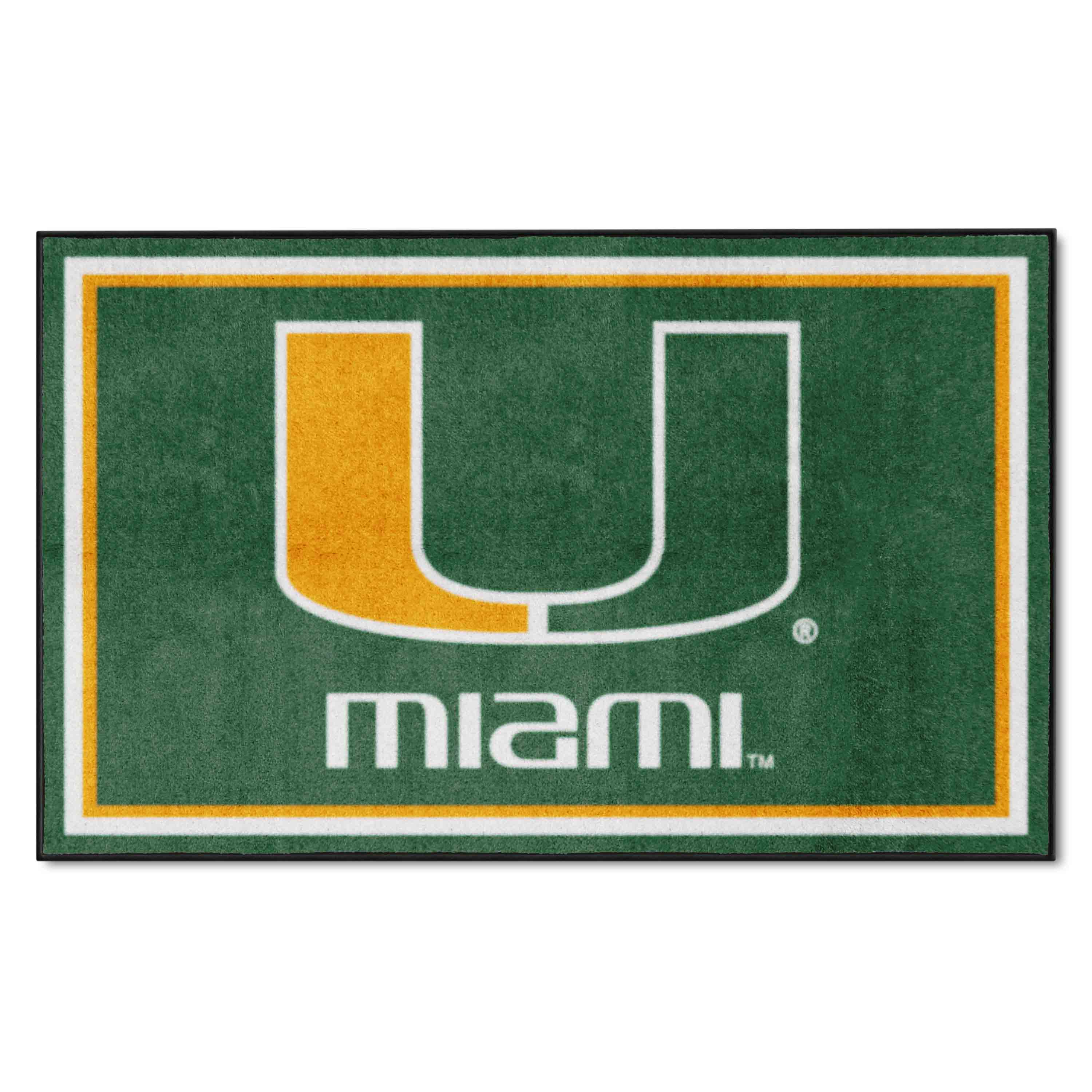 Miami Hurricanes 4ft. x 6ft. Plush Area Rug - Miami