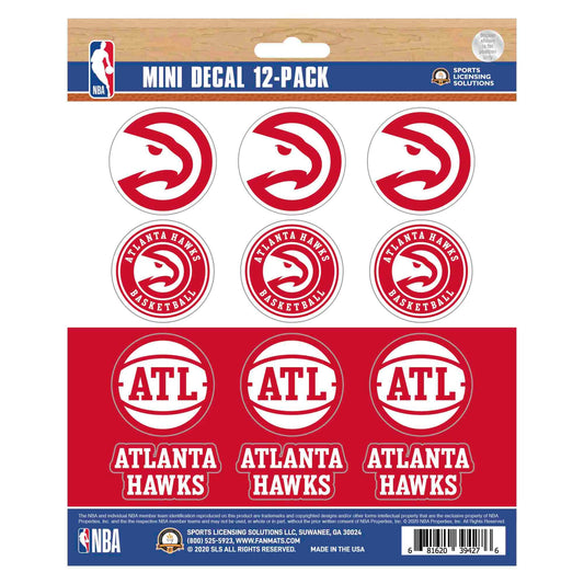 Atlanta Hawks 12 Count Mini Decal Sticker Pack - Atlanta Hawks