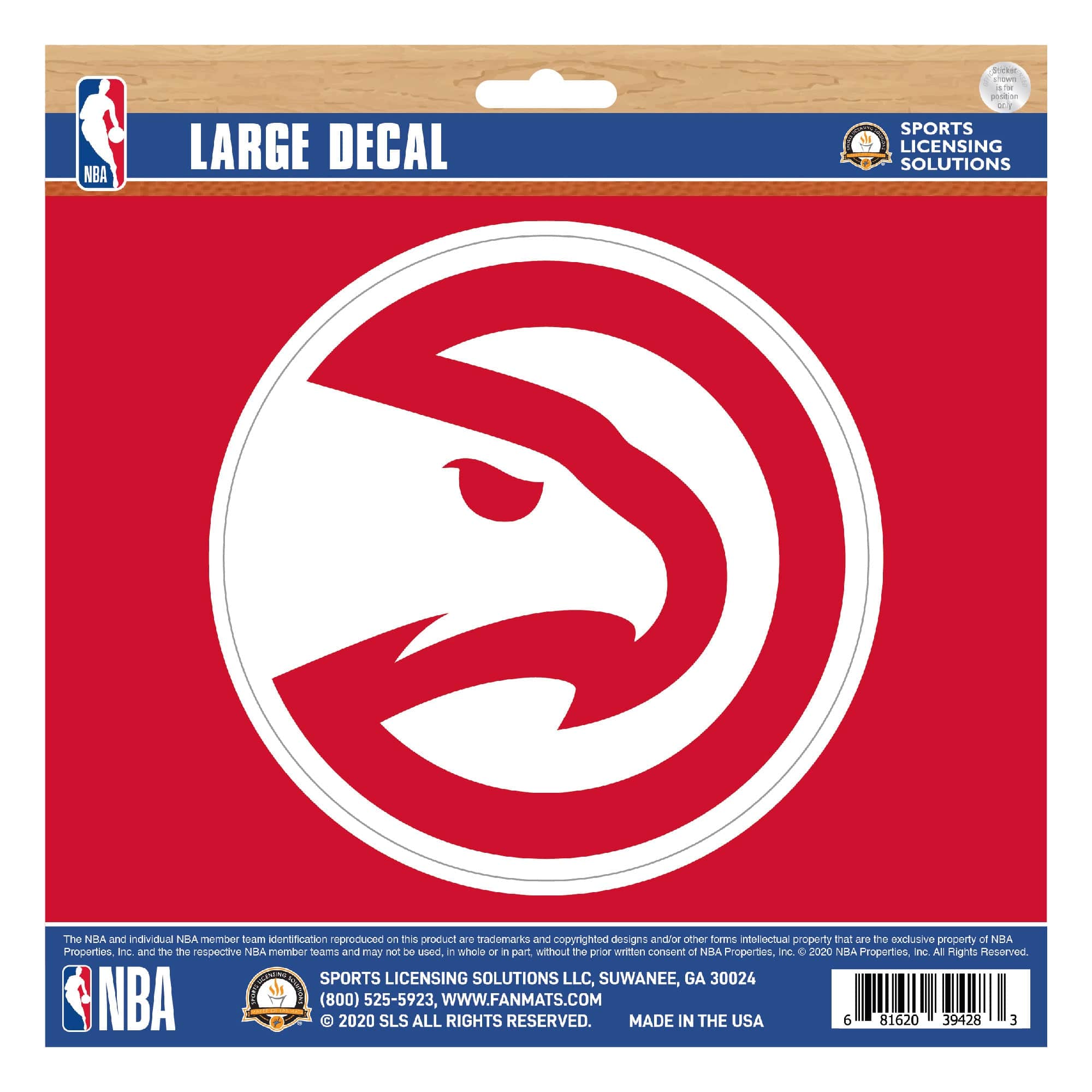 Atlanta Hawks Large Decal Sticker - Atlanta Hawks