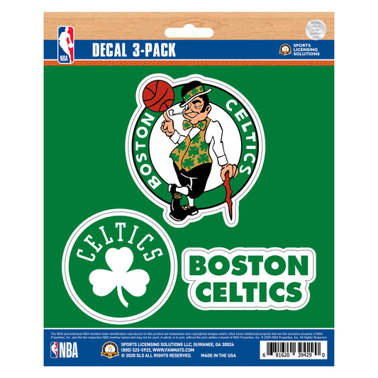 Boston Celtics 3 Piece Decal Sticker Set - Boston Celtics