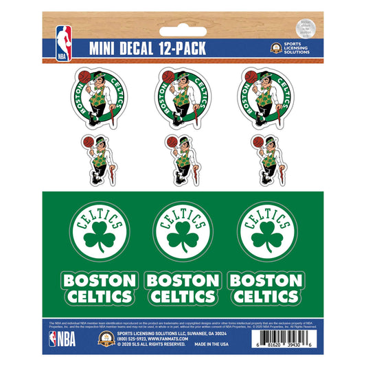 Boston Celtics 12 Count Mini Decal Sticker Pack