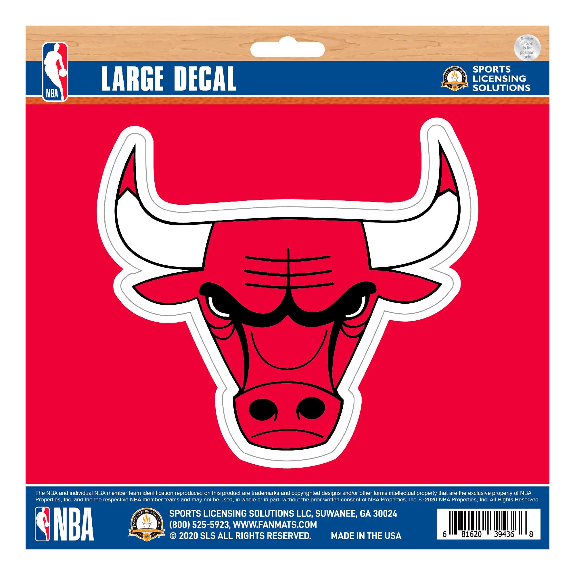 Chicago Bulls Large Decal Sticker - Chicago Bulls