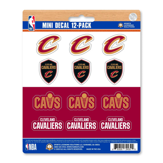 Cleveland Cavaliers 12 Count Mini Decal Sticker Pack - Cleveland Cavaliers