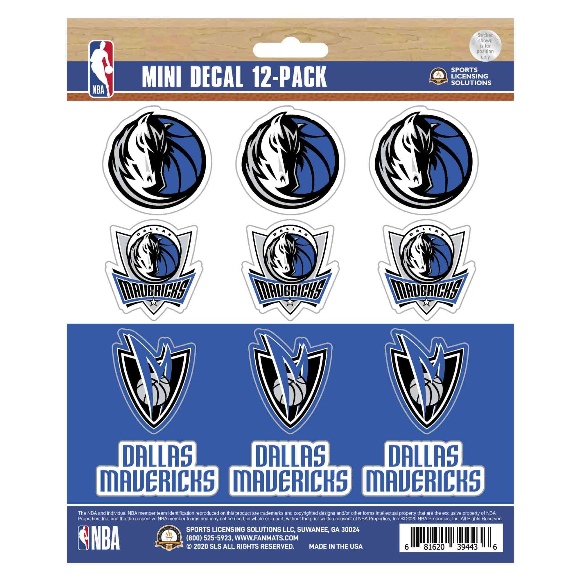 Dallas Mavericks 12 Count Mini Decal Sticker Pack - Dallas Mavericks