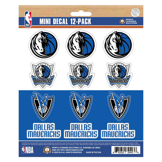 Dallas Mavericks 12 Count Mini Decal Sticker Pack - Dallas Mavericks