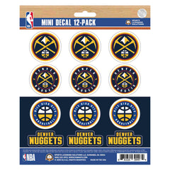 Denver Nuggets 12 Count Mini Decal Sticker Pack