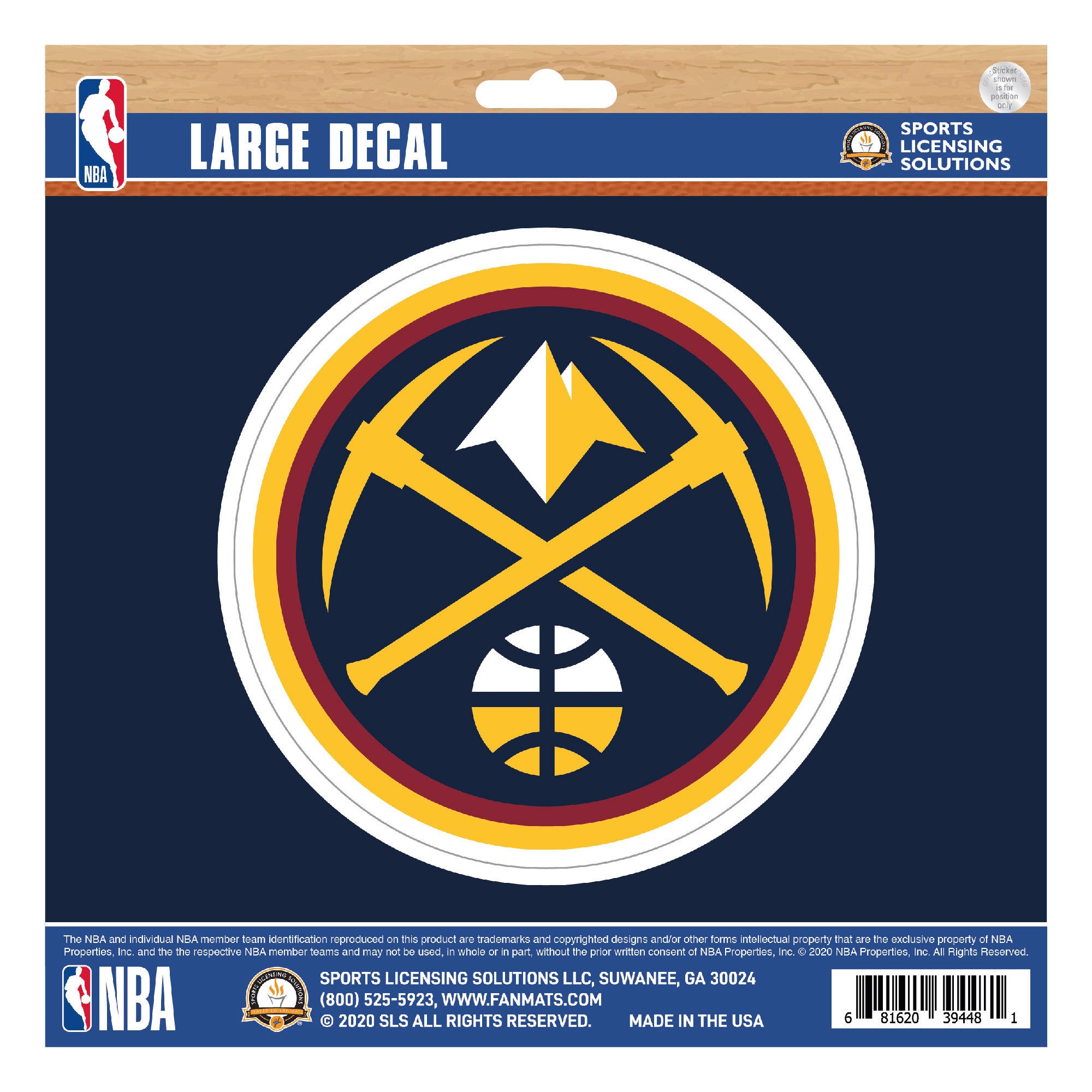 Denver Nuggets Large Decal Sticker