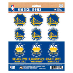 Golden State Warriors 12 Count Mini Decal Sticker Pack