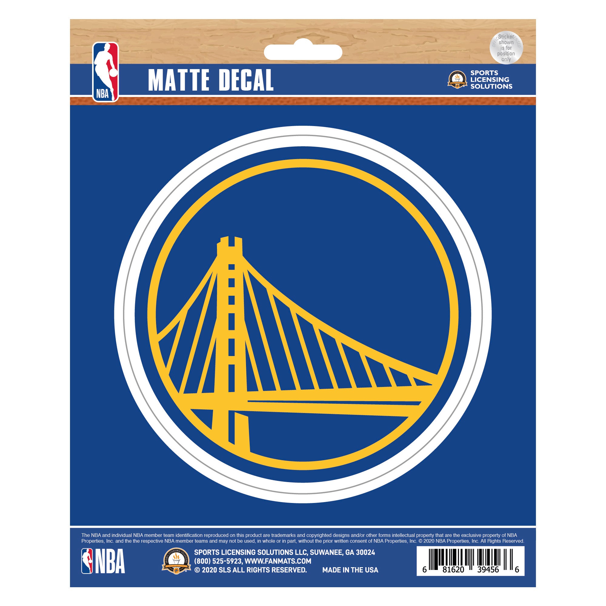 Golden State Warriors Matte Decal Sticker