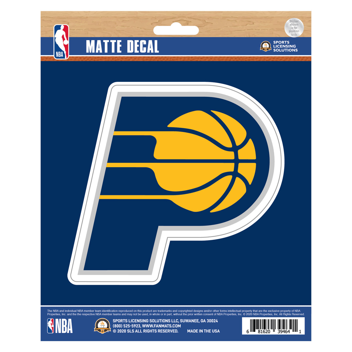 Indiana Pacers Matte Decal Sticker