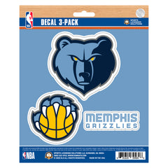 Memphis Grizzlies 3 Piece Decal Sticker Set