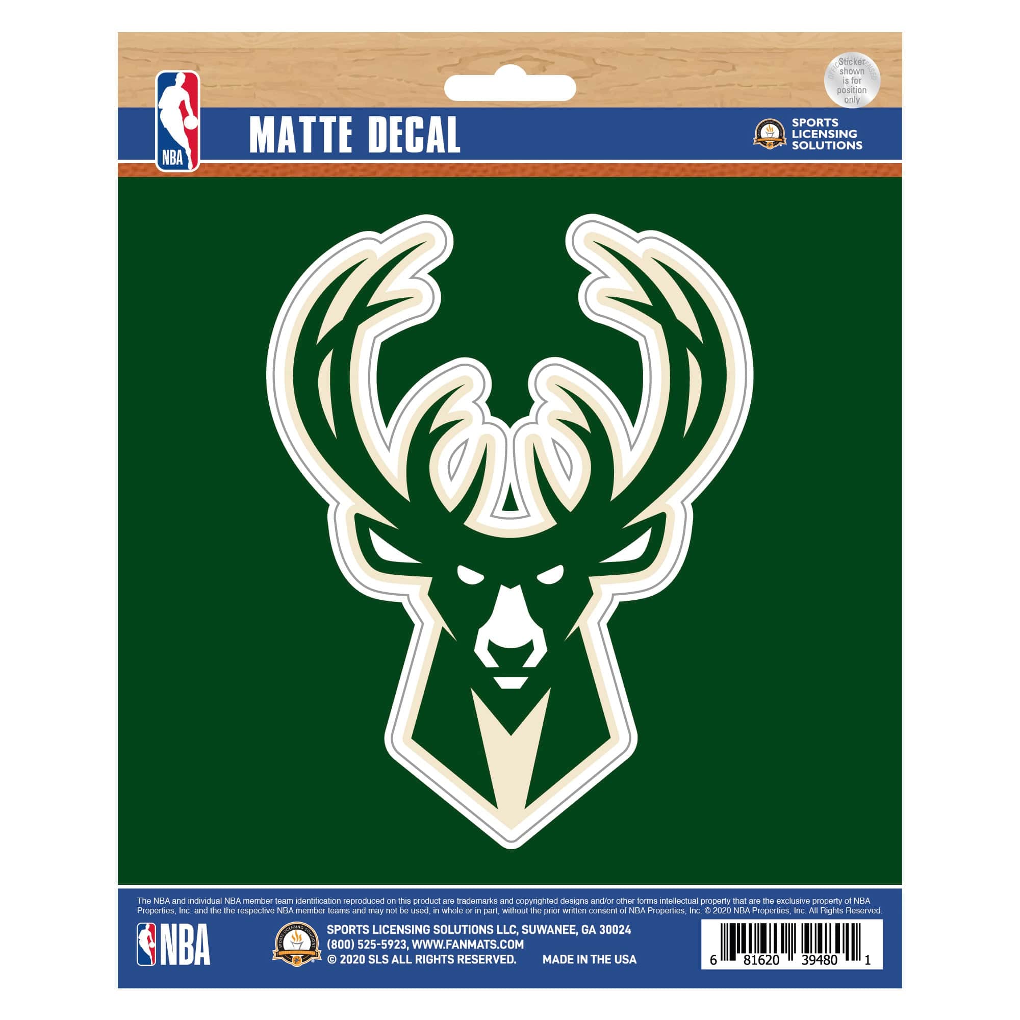 Milwaukee Bucks Matte Decal Sticker