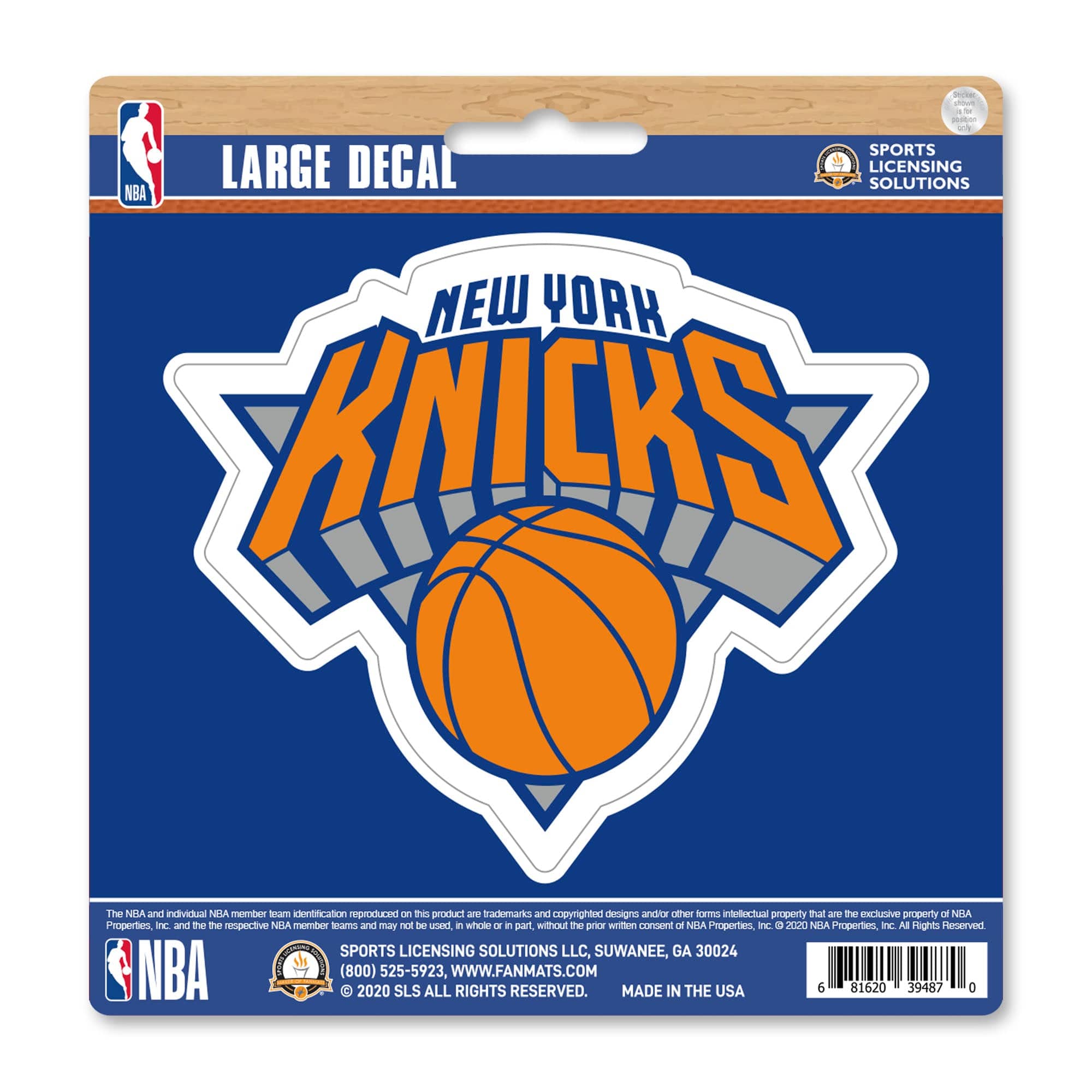 New York Knicks Large Decal Sticker - New York Knicks