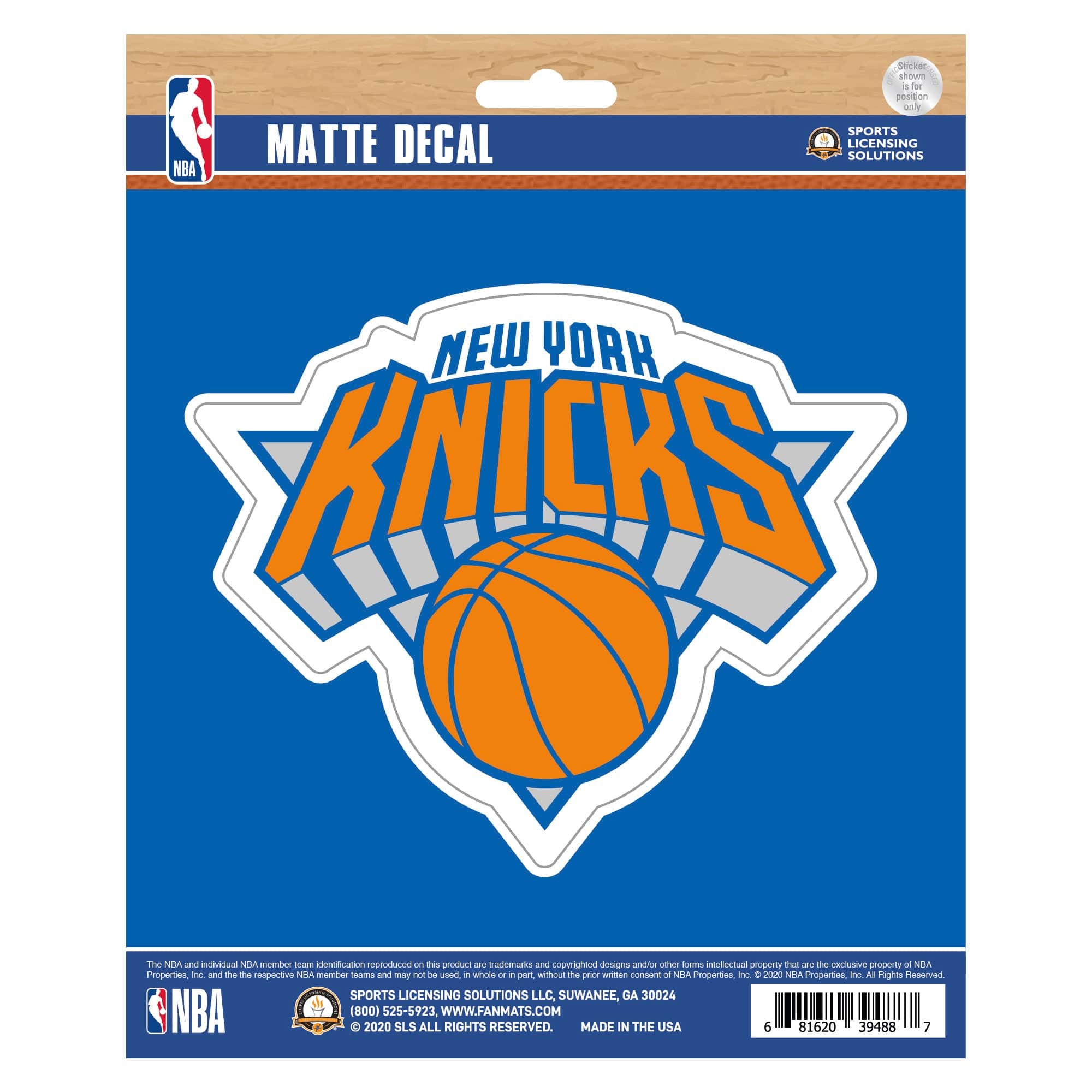 New York Knicks Matte Decal Sticker - New York Knicks