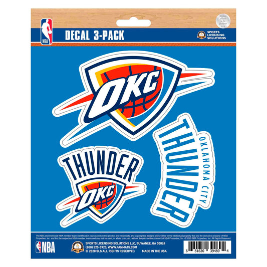 Oklahoma City Thunder 3 Piece Decal Sticker Set