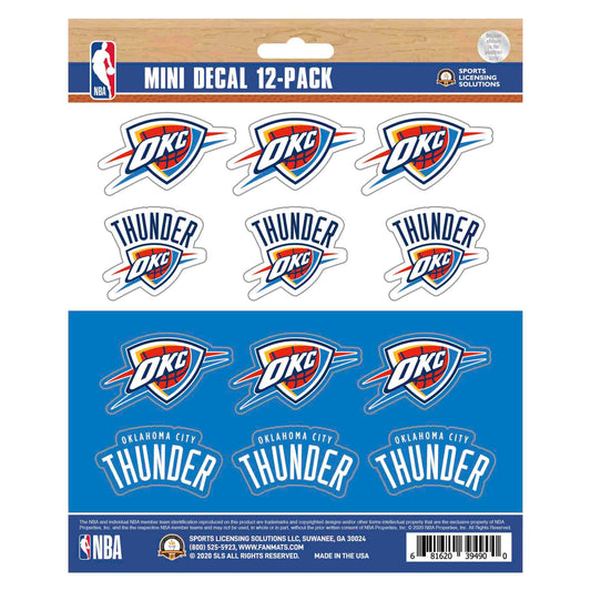 Oklahoma City Thunder 12 Count Mini Decal Sticker Pack