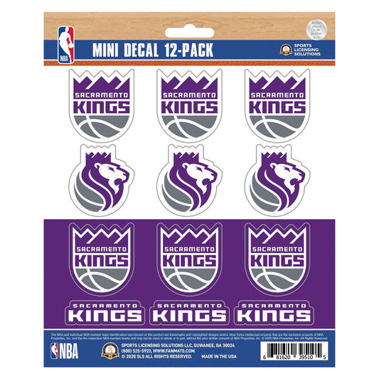 Sacramento Kings 12 Count Mini Decal Sticker Pack - Sacramento Kings