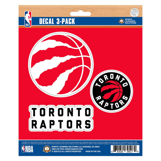 Toronto Raptors 3 Piece Decal Sticker Set