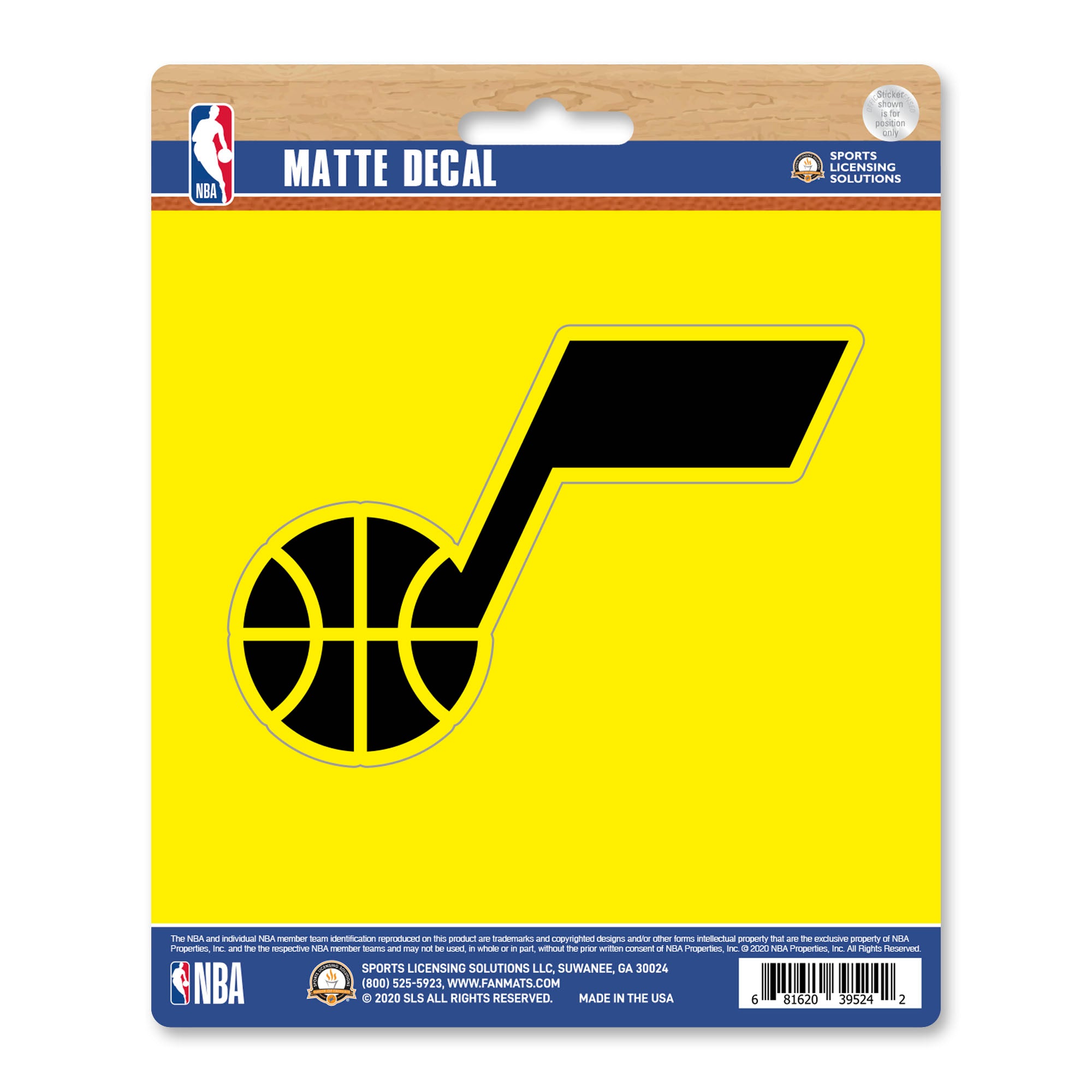 Utah Jazz Matte Decal Sticker