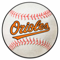 Baltimore Orioles Baseball Rug - 27in. Diameter "Orioles" Logo - Baltimore Orioles