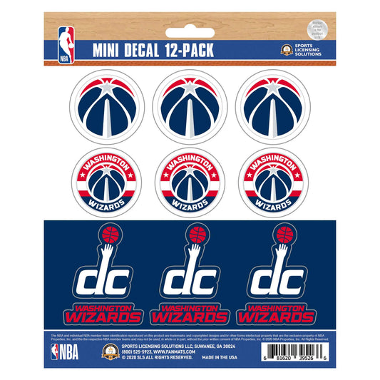 Washington Wizards 12 Count Mini Decal Sticker Pack