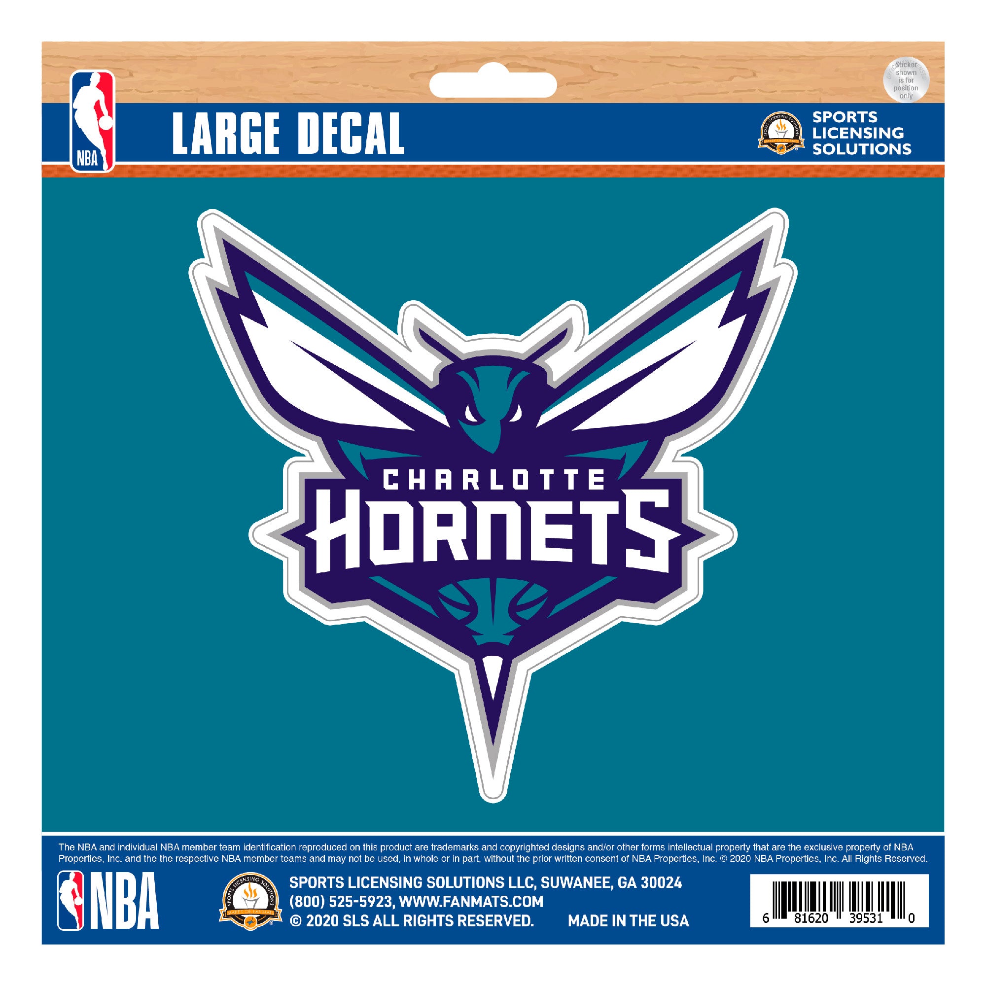 Charlotte Hornets Large Decal Sticker