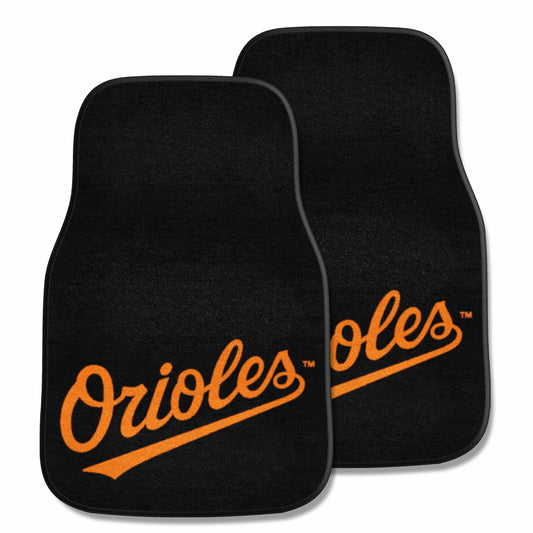 Baltimore Orioles Front Carpet Car Mat Set - 2 Pieces "Orioles" Logo - Baltimore Orioles