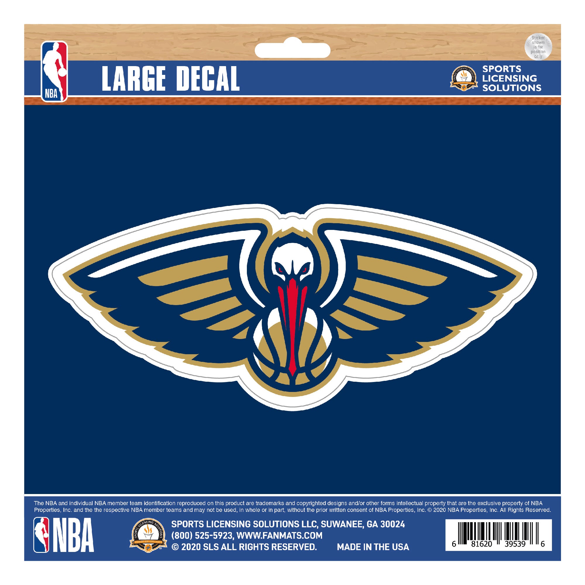 New Orleans Pelicans Large Decal Sticker