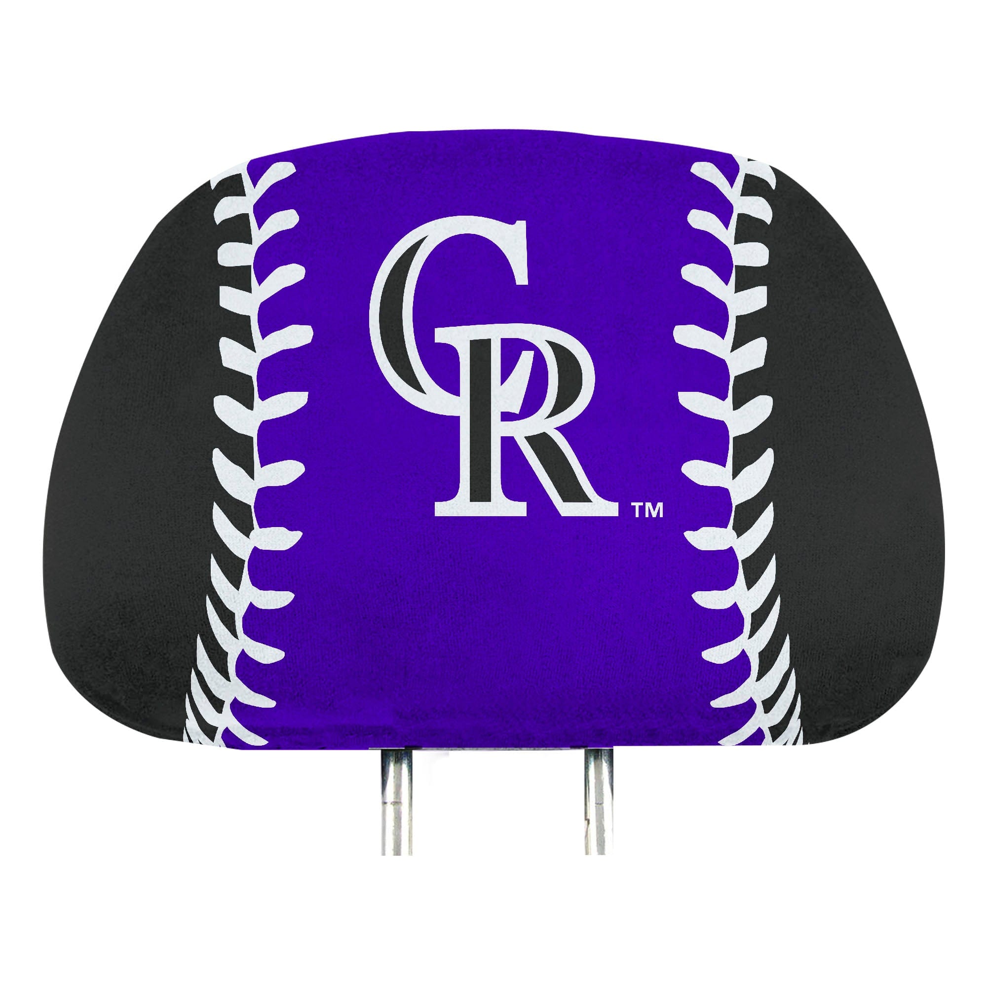 Colorado Rockies Printed Head Rest Cover Set - 2 Pieces - Colorado Rockies