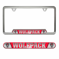 NC State Wolfpack Embossed License Plate Frame, 6.25in x 12.25in - NC State