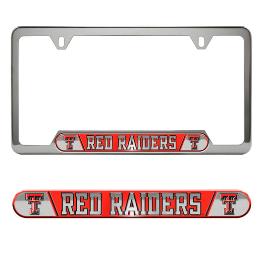 Marco para matrícula con relieve de los Texas Tech Red Raiders, 6,25 x 12,25 pulgadas