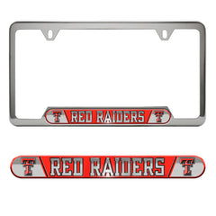 Marco para matrícula con relieve de los Texas Tech Red Raiders, 6,25 x 12,25 pulgadas